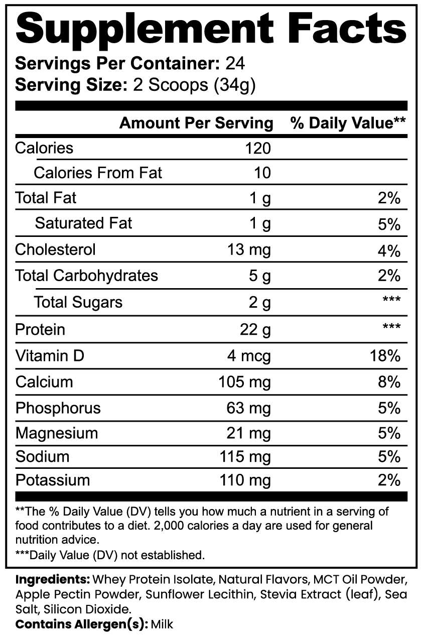 UNI-VERSAL 100% Whey Protein Isolate (Vanilla)